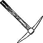 sketch of a miner's pick