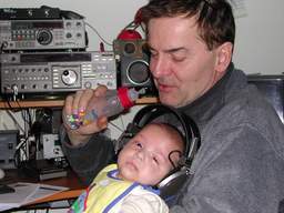 Me and my youngest son Mika (now 17 month old) - looks like he is very interested in dad's toys.  click 4 full size