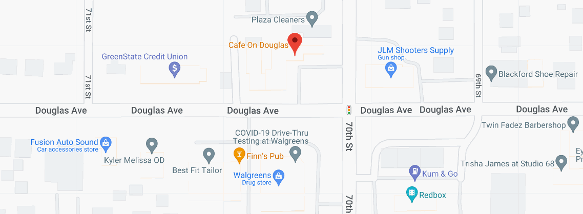 Map of Cafe on Douglas, 7003 Douglas Ave, Urbandale, IA