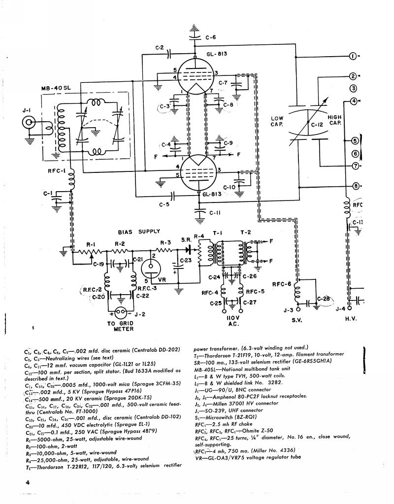 813 Tube Amplifier Schematic