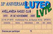 LU7EO - LV7E  33 Aniversario