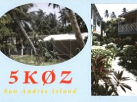 5K0Z  - CW - SSB Year: 2002 Band: 15, 17, 20, 30, 40m Specifics: IOTA NA-033 San Andres island
