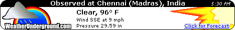 Click for Chennai (Madras) Forecast