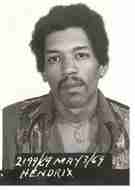 Jimi Hendrix - Arrested at Toronto's Pearson International Airport in May 1969 after customs inspectors found heroin and hashish in his luggage.
