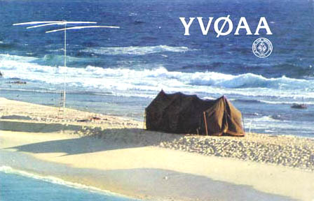 YVØAA 1984 QSL card