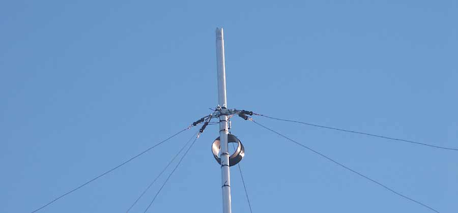 Top of the erected antenna