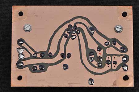 The output stage circuit board, track side