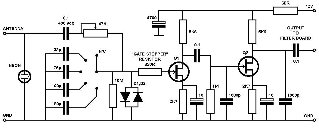 Preamplifier circuit diagram