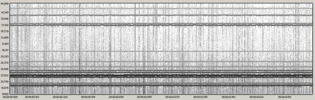 Sonograph of VLF radio transmissions