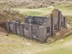 National Explosives concrete hut on Upton Towans