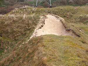 A small sand blowout on the top edge of a traverse, Upton Towans