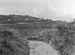 Old photo of cartrige huts