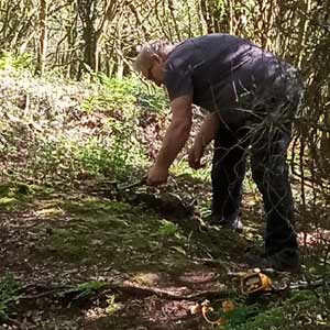 me digging for artefacts