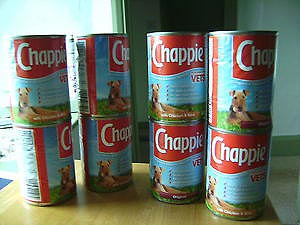 Tins of dog food