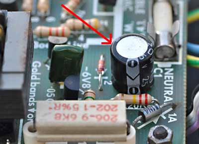 Showing main capacitor C1
