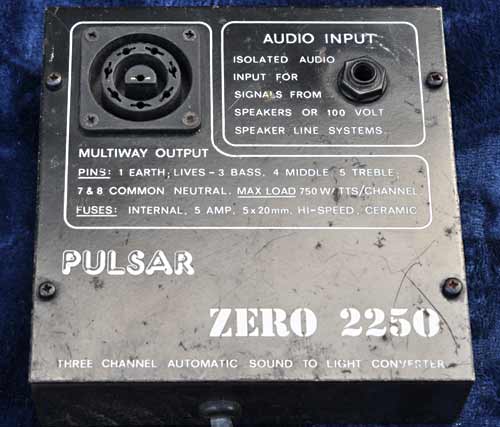 The Pulsar Zero 2250 sould to light controller
