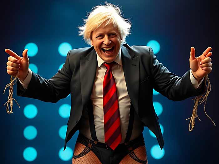 Boris as a stripper