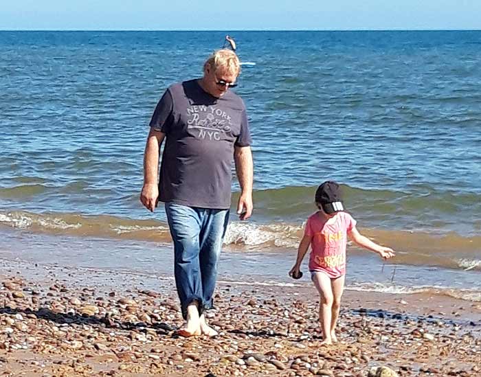 Me and Amelia on the beach