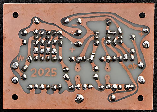 The filter stage circuit board, track side