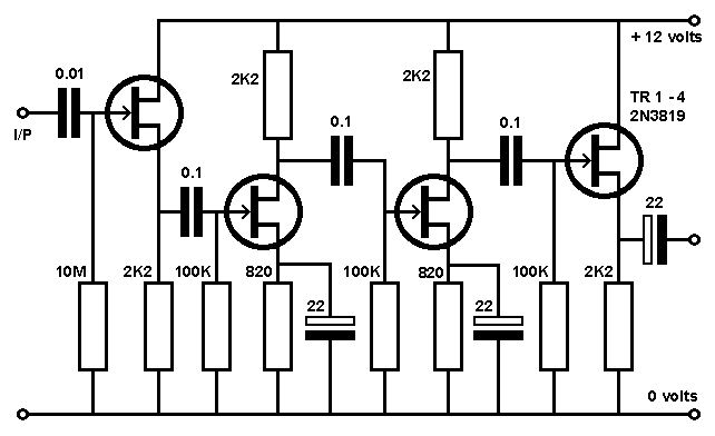 Preamplifier circuit diagram