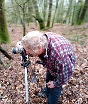 The author taking a photo