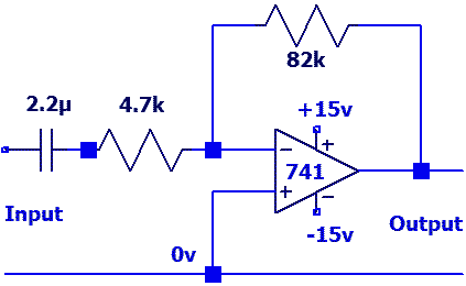 Single stage amplifying circuit diagram
