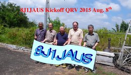 8J1JAUS Kickoff Team: JF1TEU, JH1MPQ, JA1PSV, 7J1AJH, JA8CCL