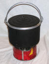 cook pot on coffee can