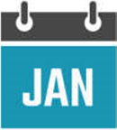 12 month calendar sign set vector illustration, color signs for all months of the year