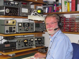 Ernst, DJ7HS in his Shack