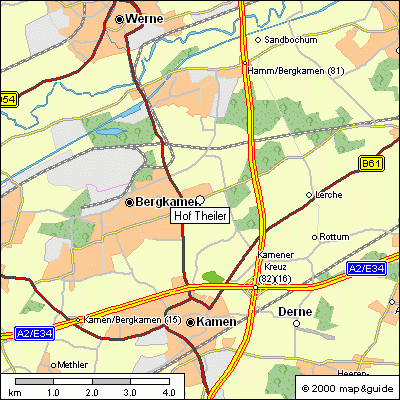Bergkamen map