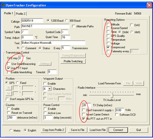 OpenTracker set for burst-after-voice