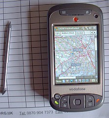 AGWTrackerPocket running on a Smartphone