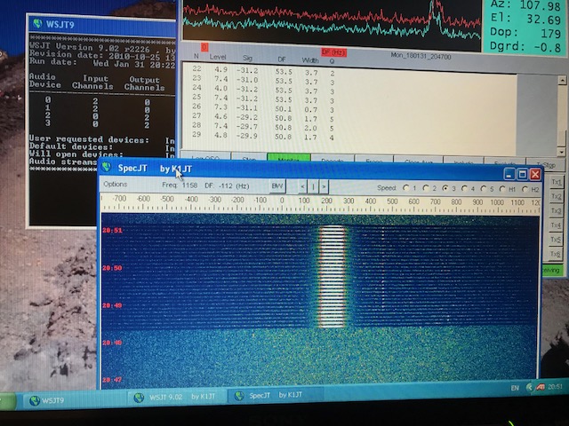 my own echos visible down to 30 watts at the power splitter!