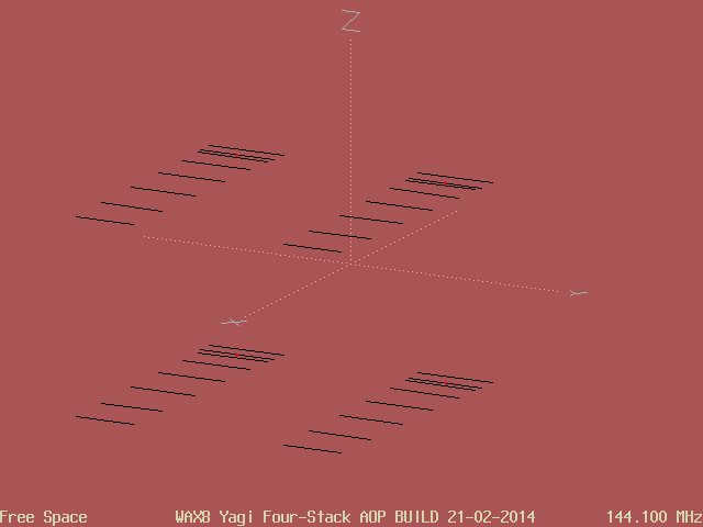 Conventional Yagi Four-Stack WAX8 seen in AOP