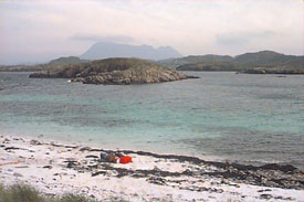 A sad sight - last of the gear ready to leave the Island