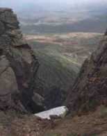 Looking down the Red Spout, Lochnagar Cliffs