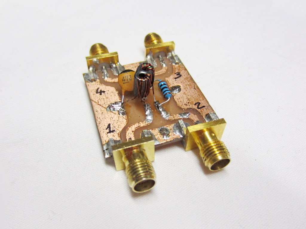 splitter 3dB single-core Cc=47pF measurement setup