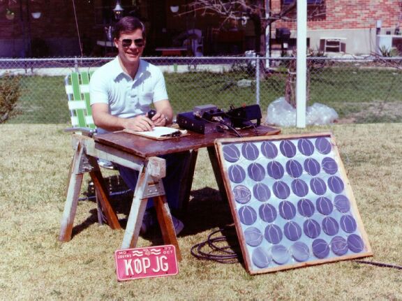 Tom and his QRP Rig