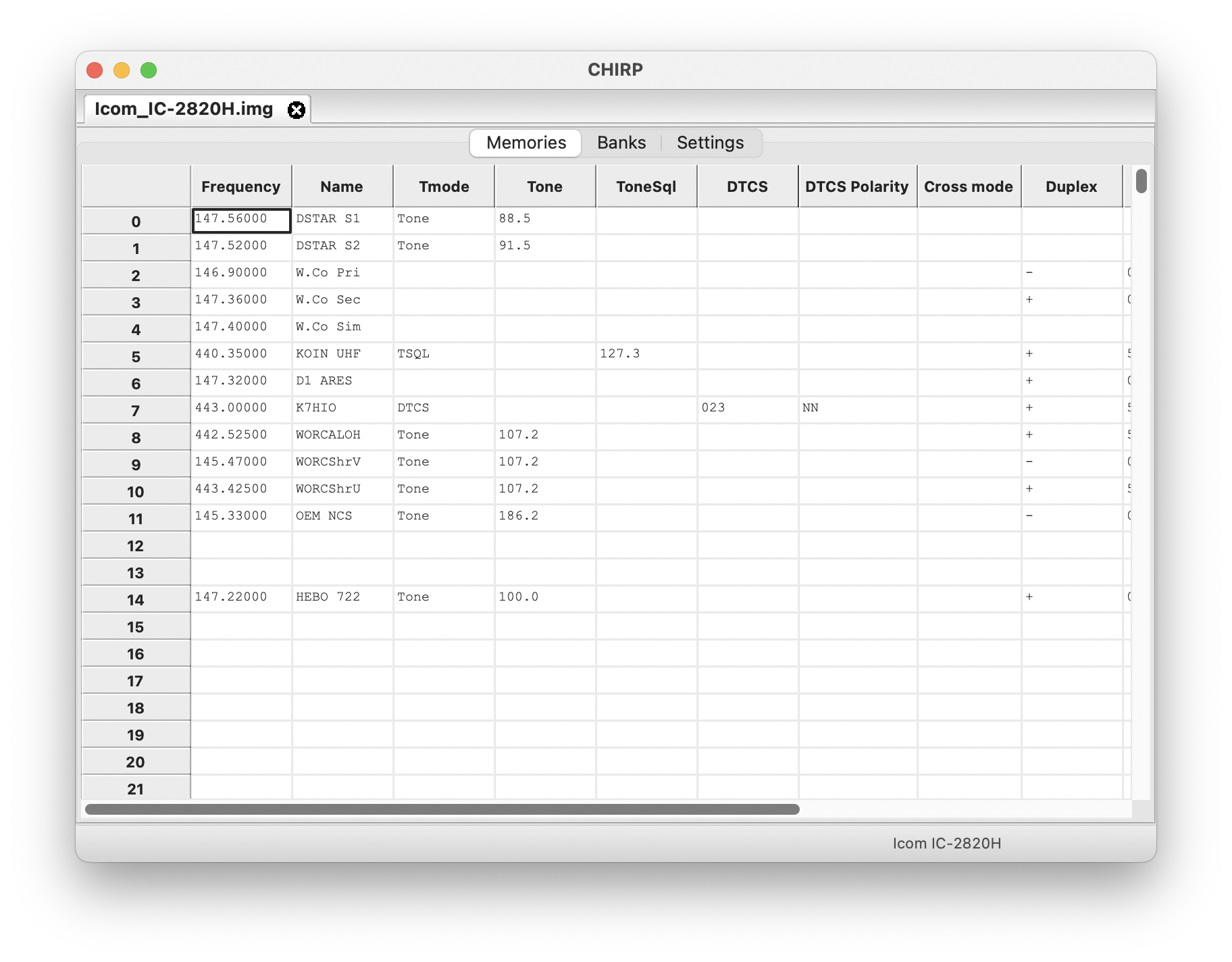 CHIRP Screenshot