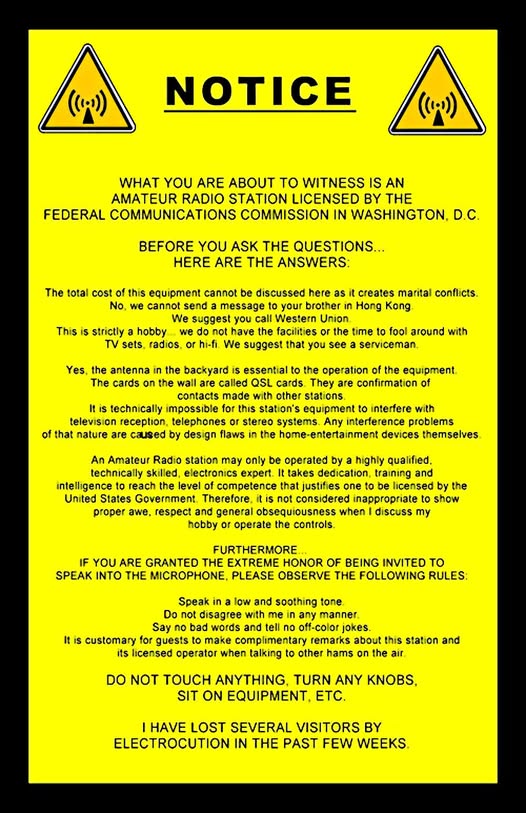 Ham Station Warning Poster
