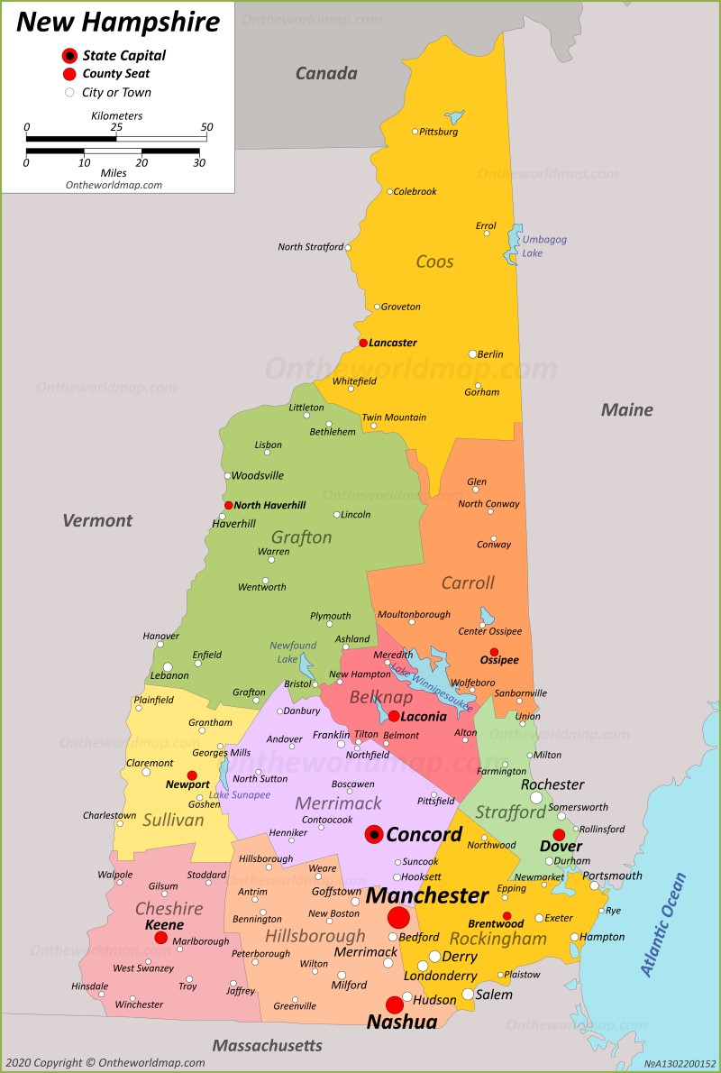 Map Of New Hampshire