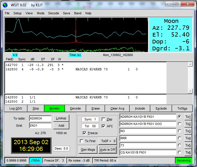 JT65 Terrestrial