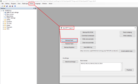 Backup Flash Firmware