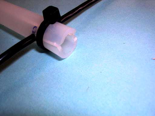 spacer with wire locked in.