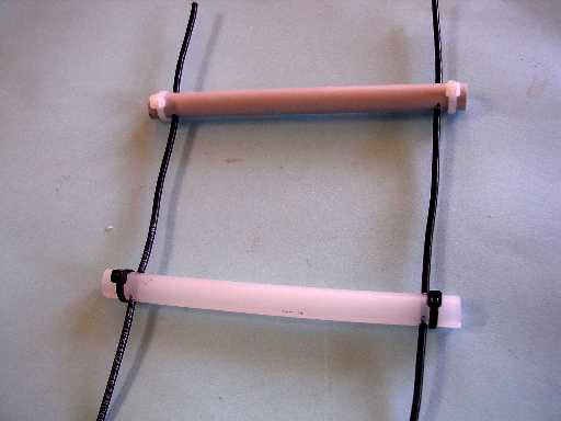 open line with wire installed.