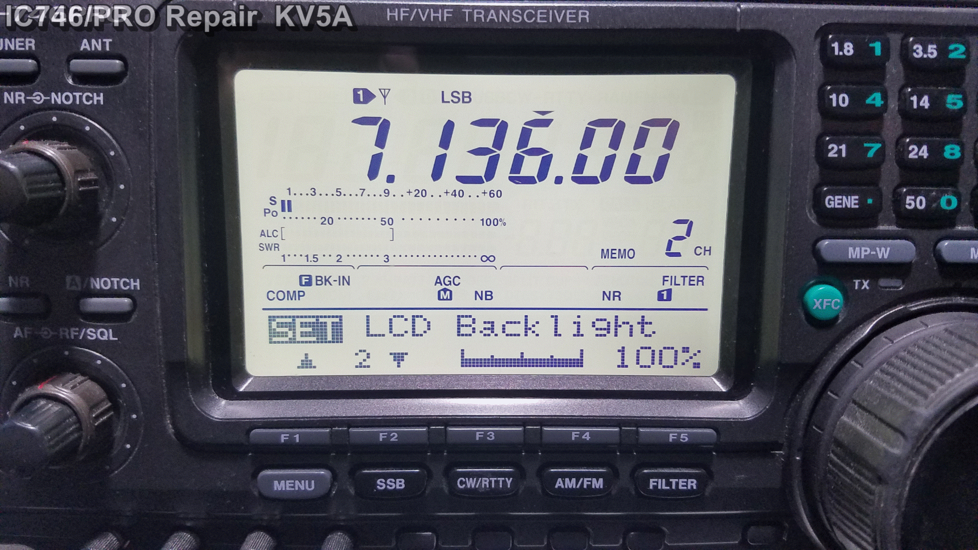 A bright 746 display