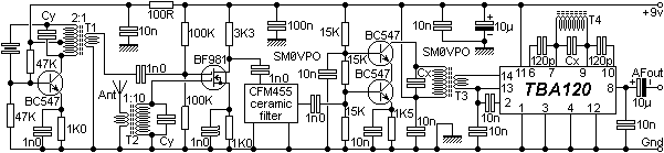 Tba120u схема включения