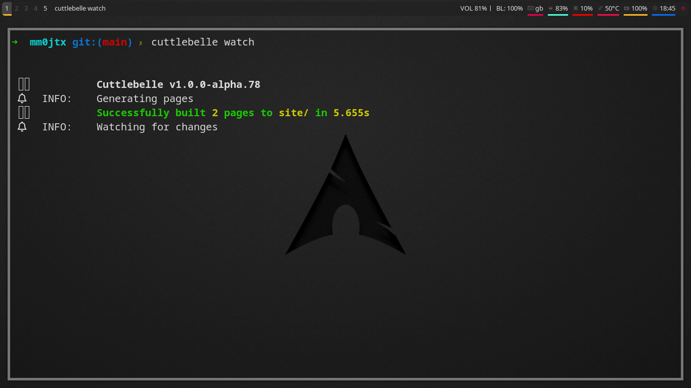 screenshot of the result of all this