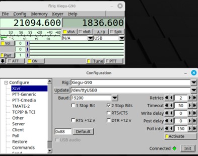 FLRig settings dialogue box